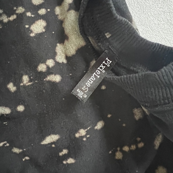 Pixie Lane Crewneck Acid Wash Pullover - Picture 3 of 3